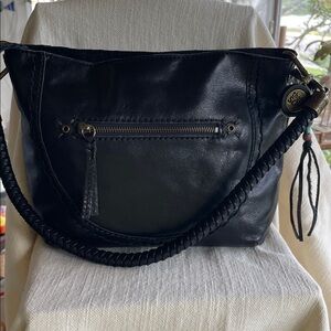 The Sak Black Leather Shoulder Bag